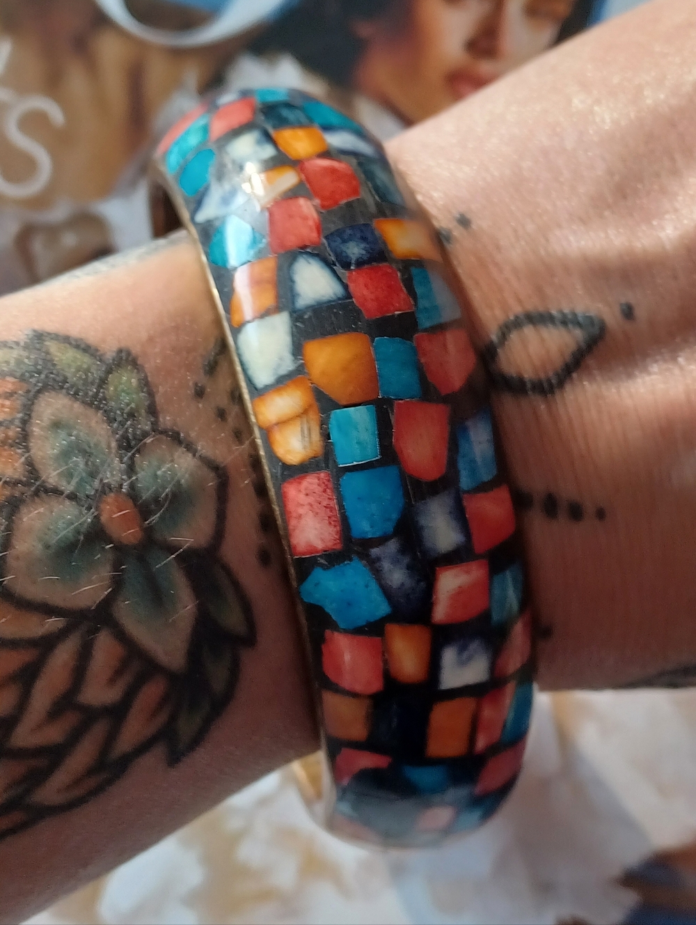 Vintage Made In India Mosaic Bangle 💫